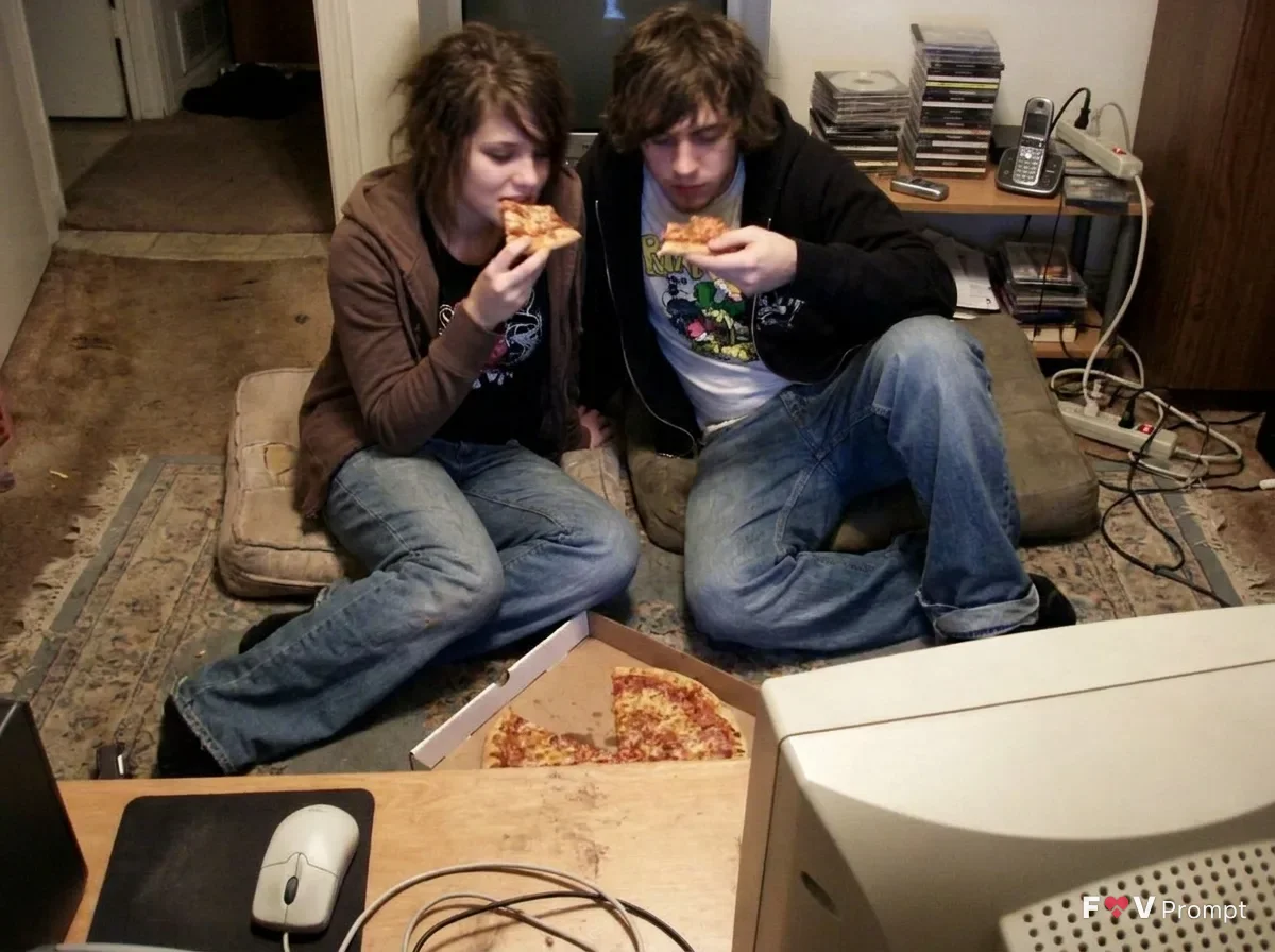 2000s Apartment Couple Webcam Photo