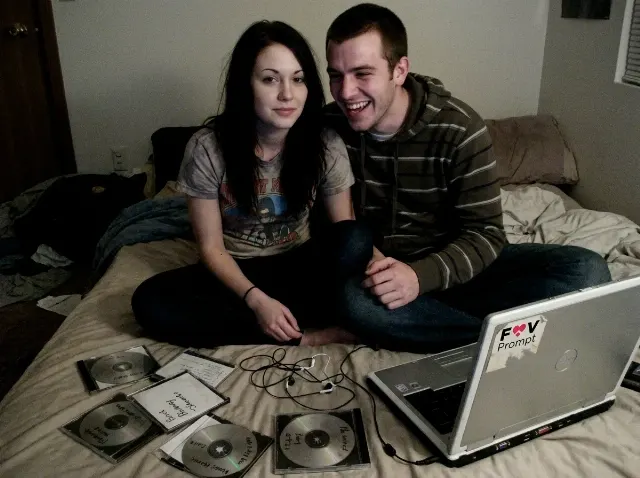 2000s Couple Webcam Mattress Photo