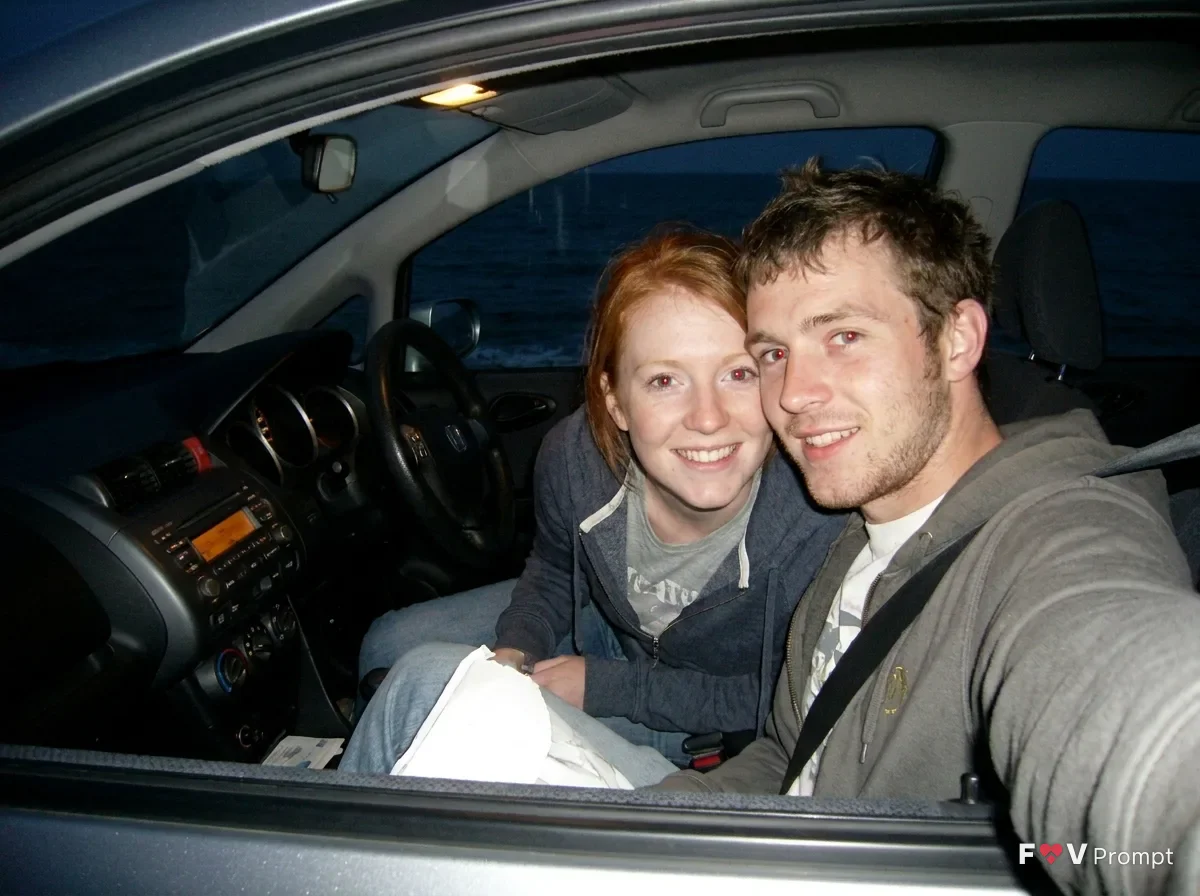 2000s Flash Selfie By The Sea