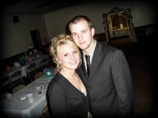 2000s Prom Night Couple Flash Photo