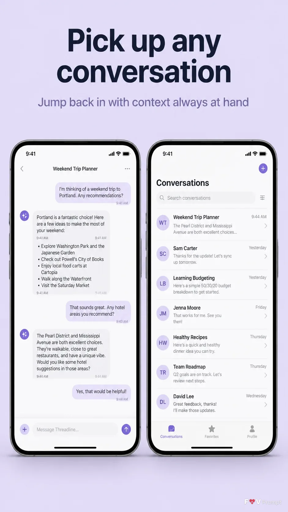 AI Chat App Store Conversation Screenshot
