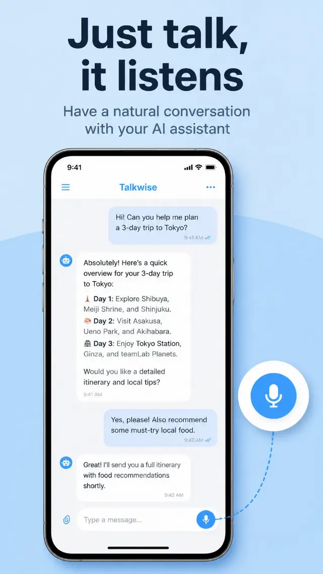 AI Chat App Voice Input Store Screenshot