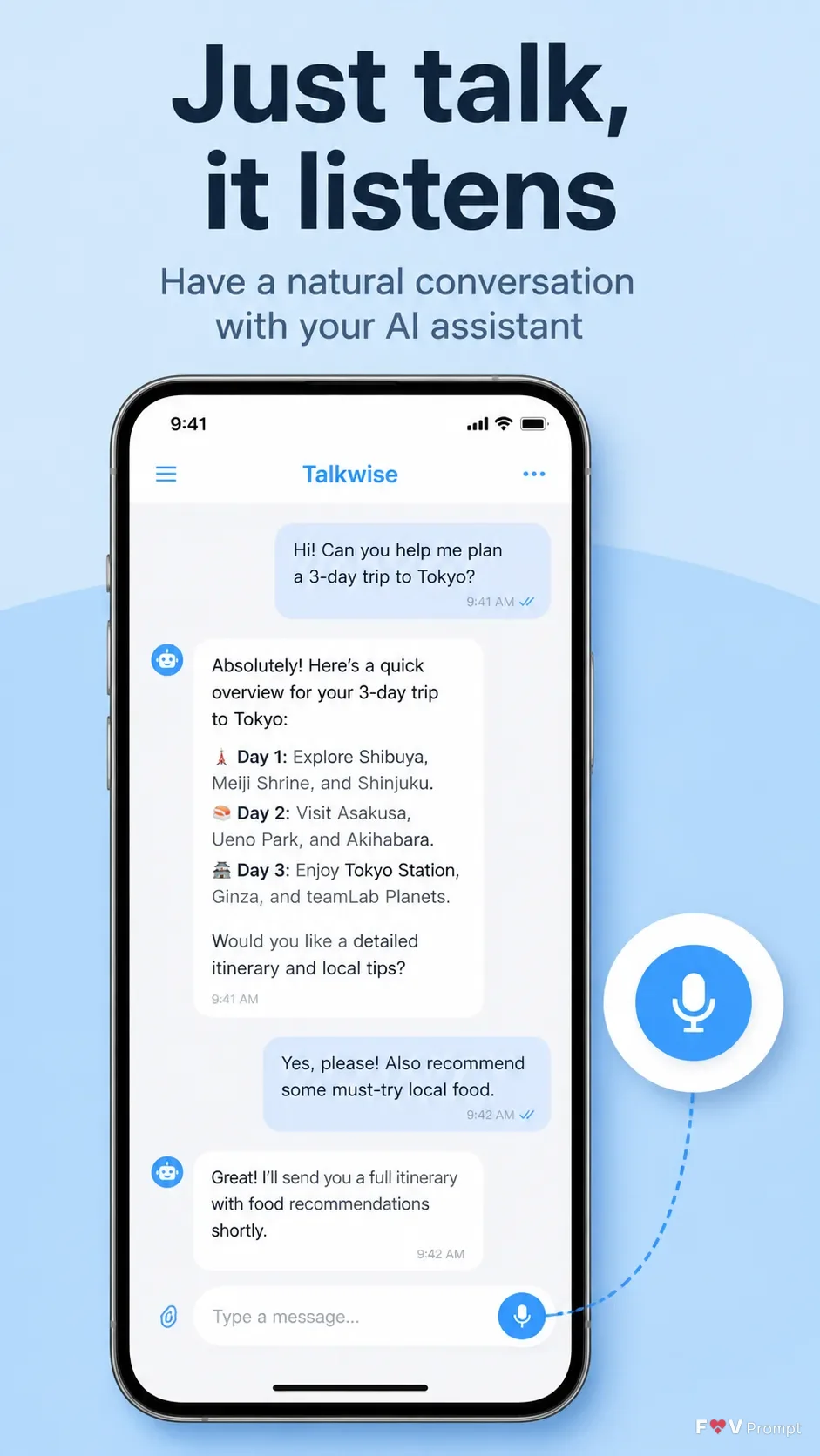 AI Chat App Voice Input Store Screenshot