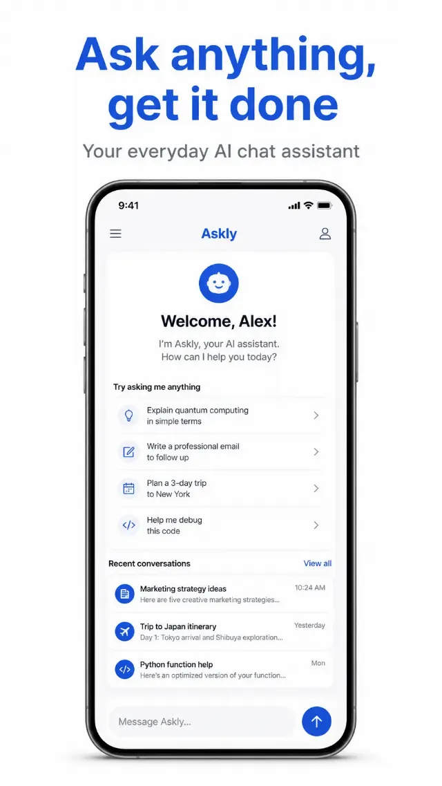 AI Chat Assistant App Store Screenshot