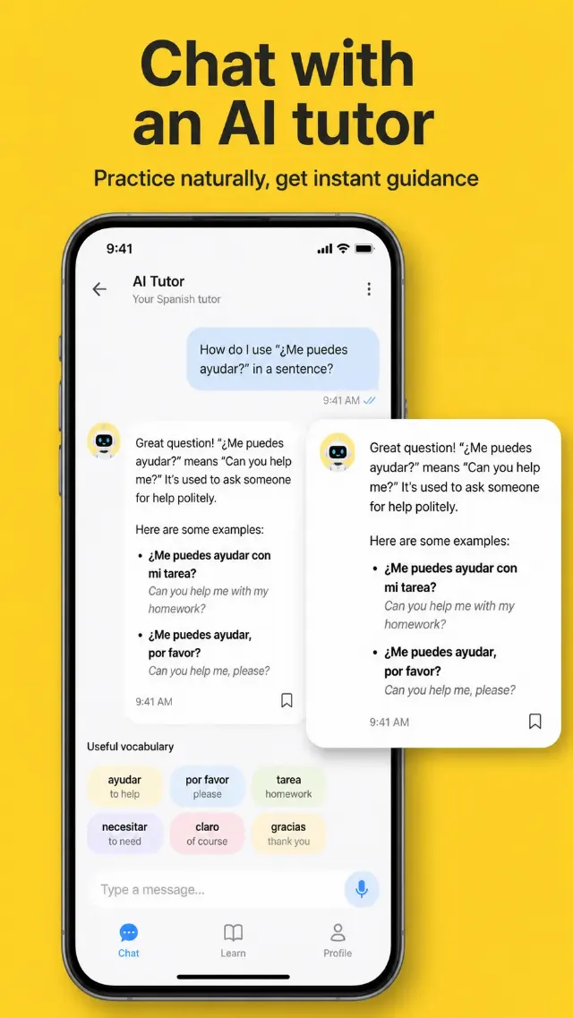 AI Tutor Language App Store Screenshot