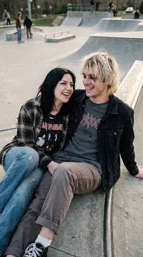 Alternative Couple Skate Park Photo
