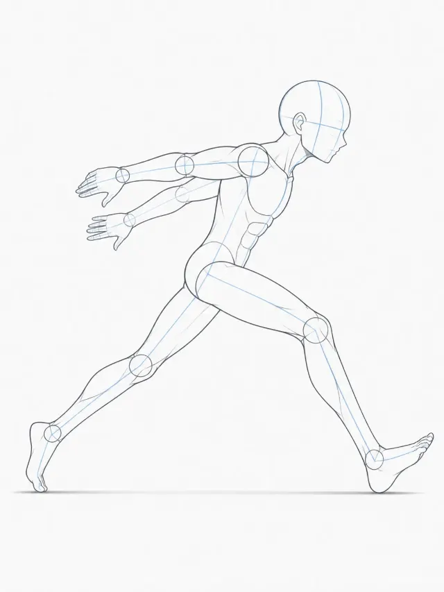 Anime Heroic Sprint Pose Reference