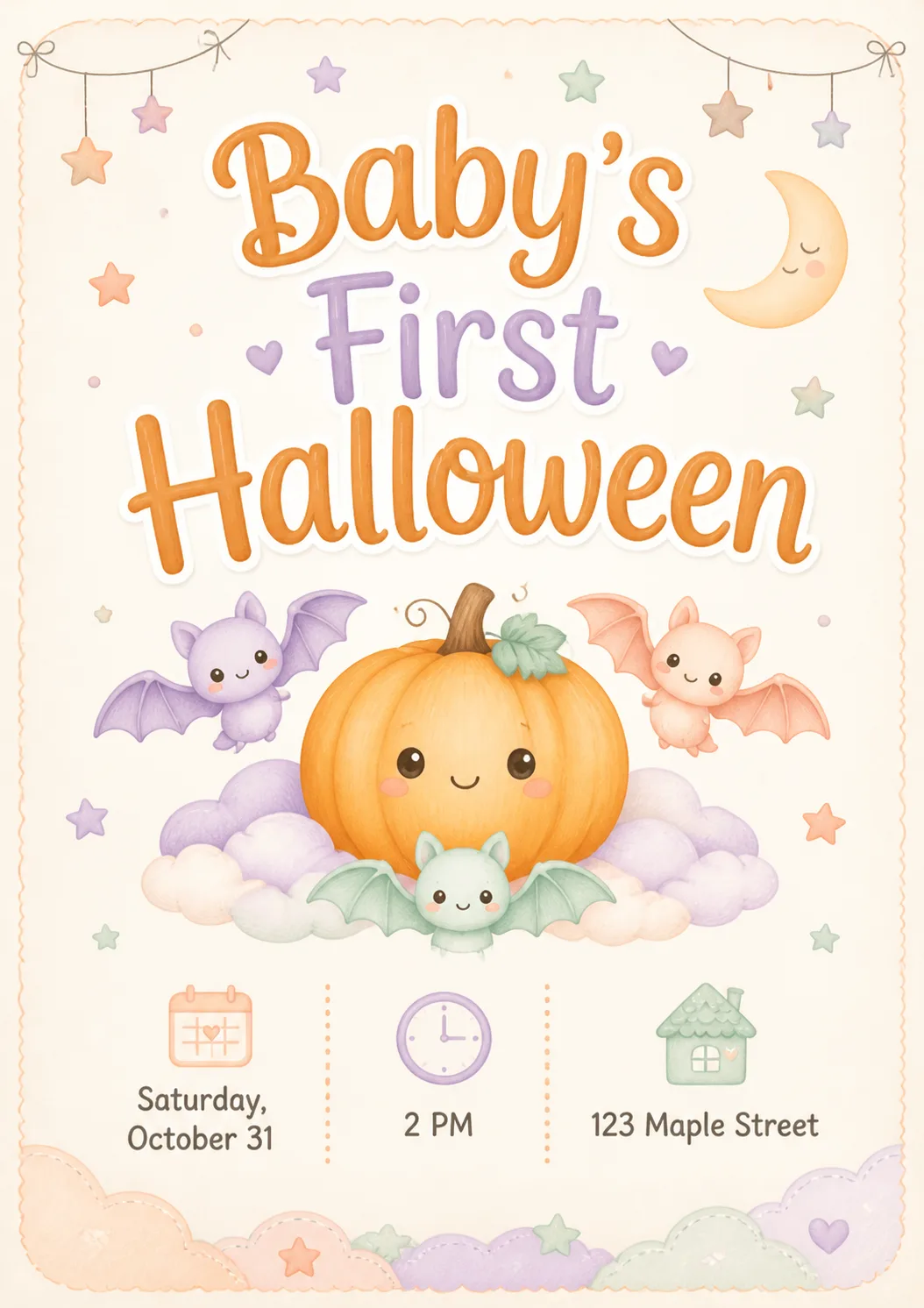 Baby's First Halloween Invitation