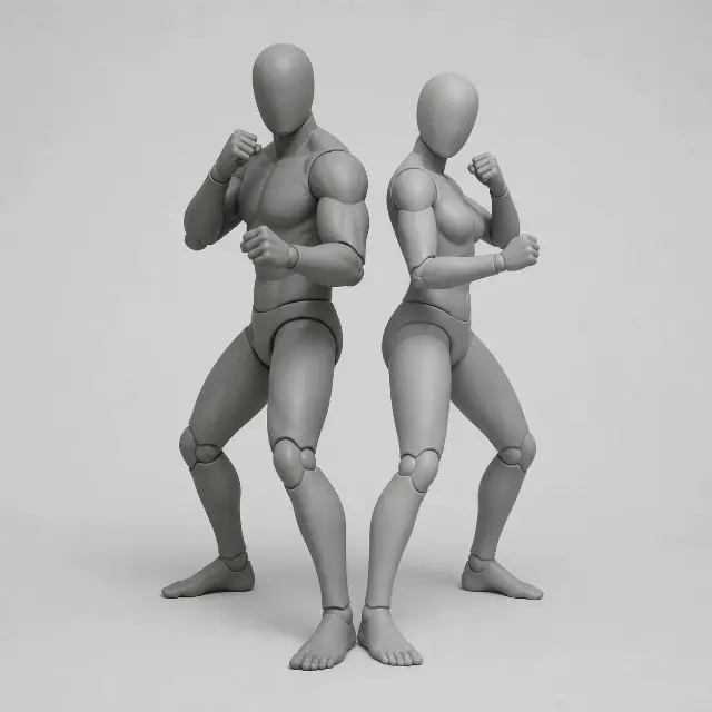 Back-To-Back Fighting Stance Reference
