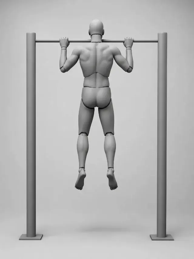 Back View Pull-Up Pose Mannequin