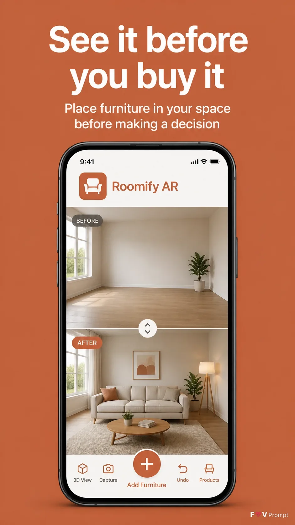 Before And After AR Furniture App Screenshot