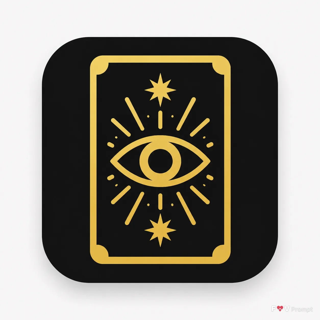 Black And Gold Tarot App Icon
