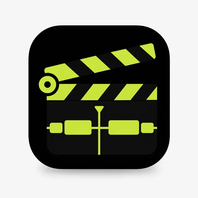 Black And Lime Video Editor App Icon