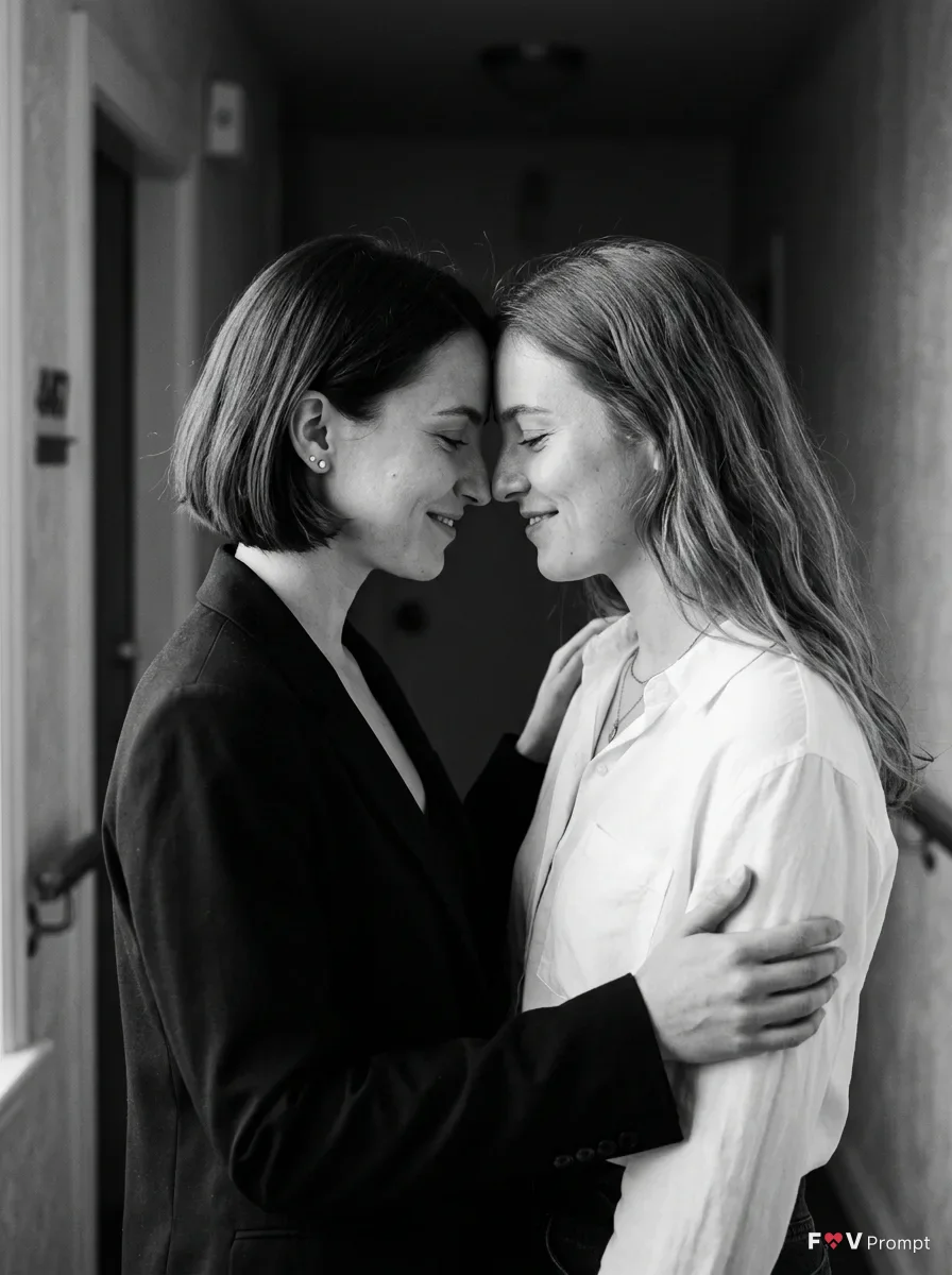 Black And White Couple Editorial