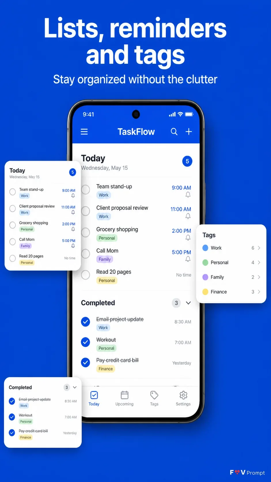 Blue To-Do App Store Screenshot