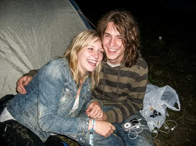 Blurry 2000s Music Festival Couple Photo