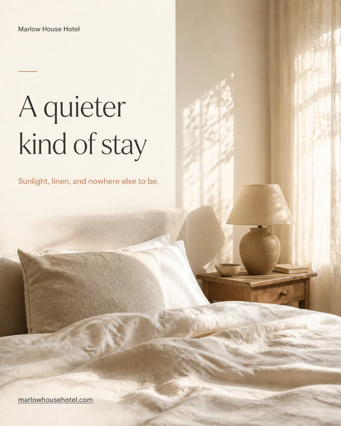 Boutique Hotel Sunlit Room Instagram Post