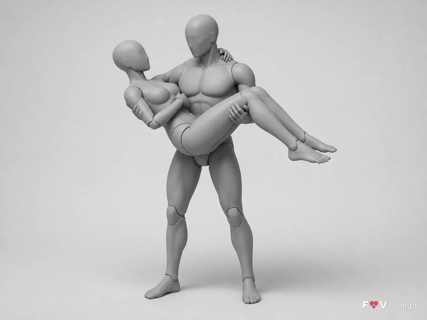 Bridal Carry 3D Mannequin Pose Reference