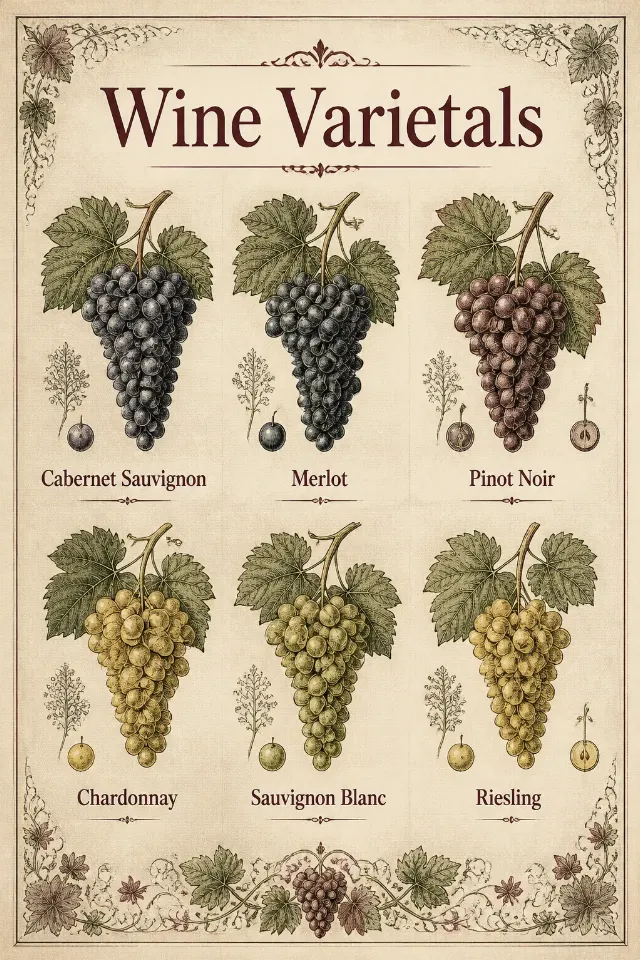 Burgundy Wine Varietals Chart