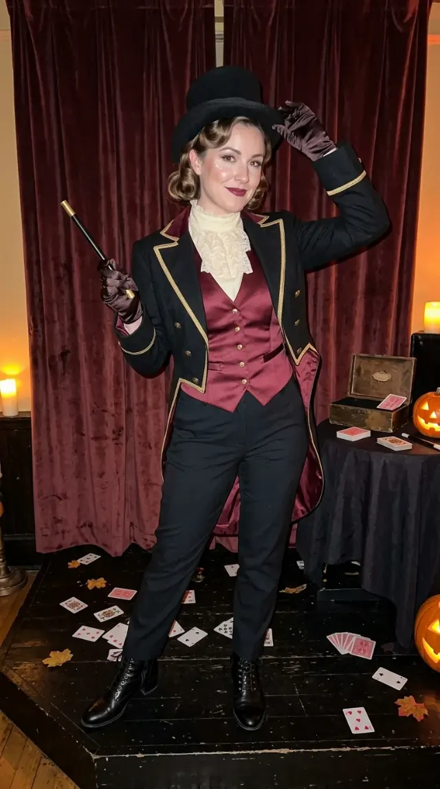 Burlesque Magician Halloween Costume Photo