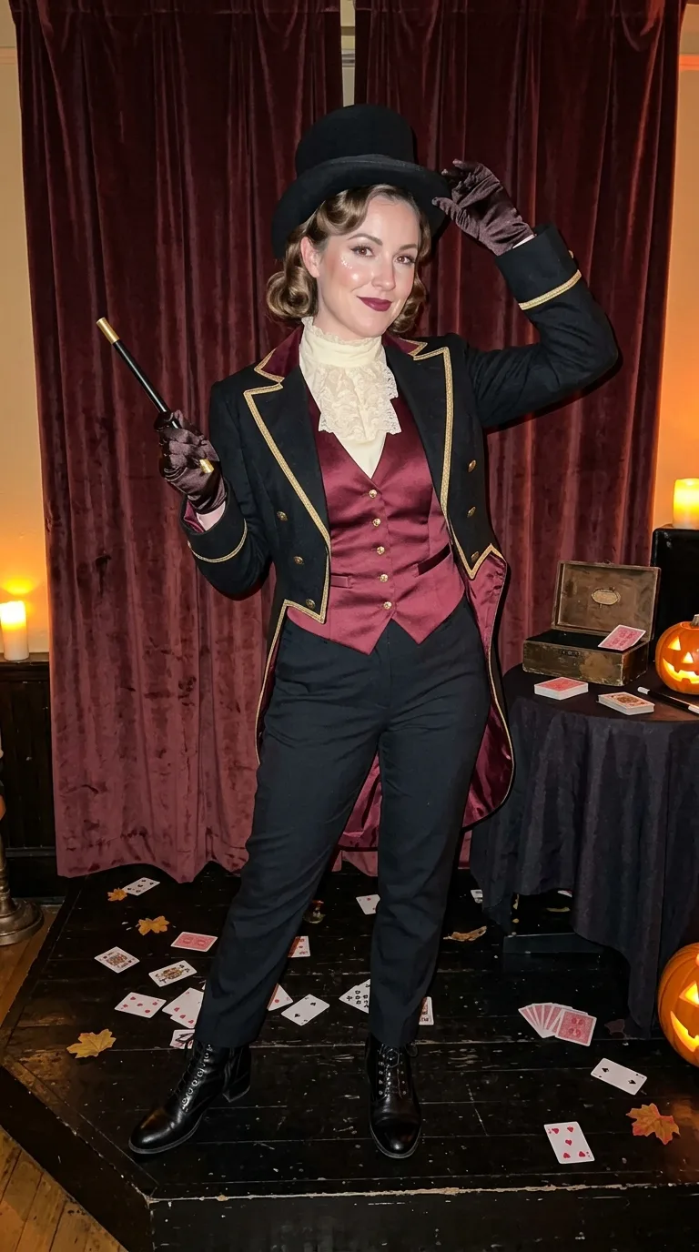 Burlesque Magician Halloween Costume Photo