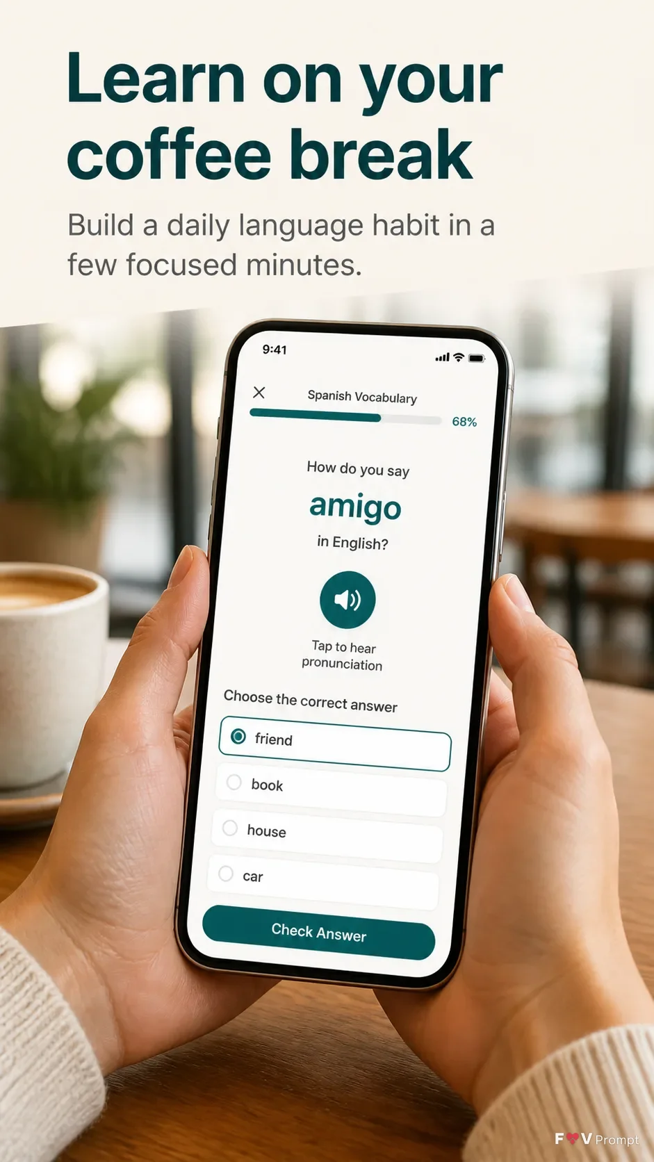 Cafe Language App Store Screenshot