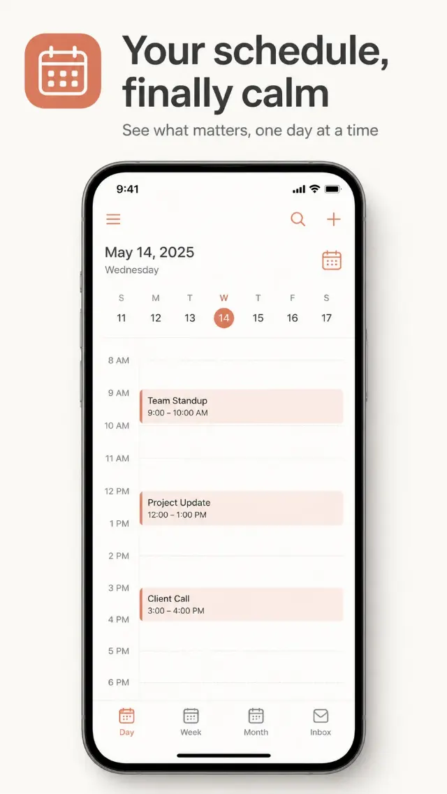 Calm Calendar App Store Screenshot