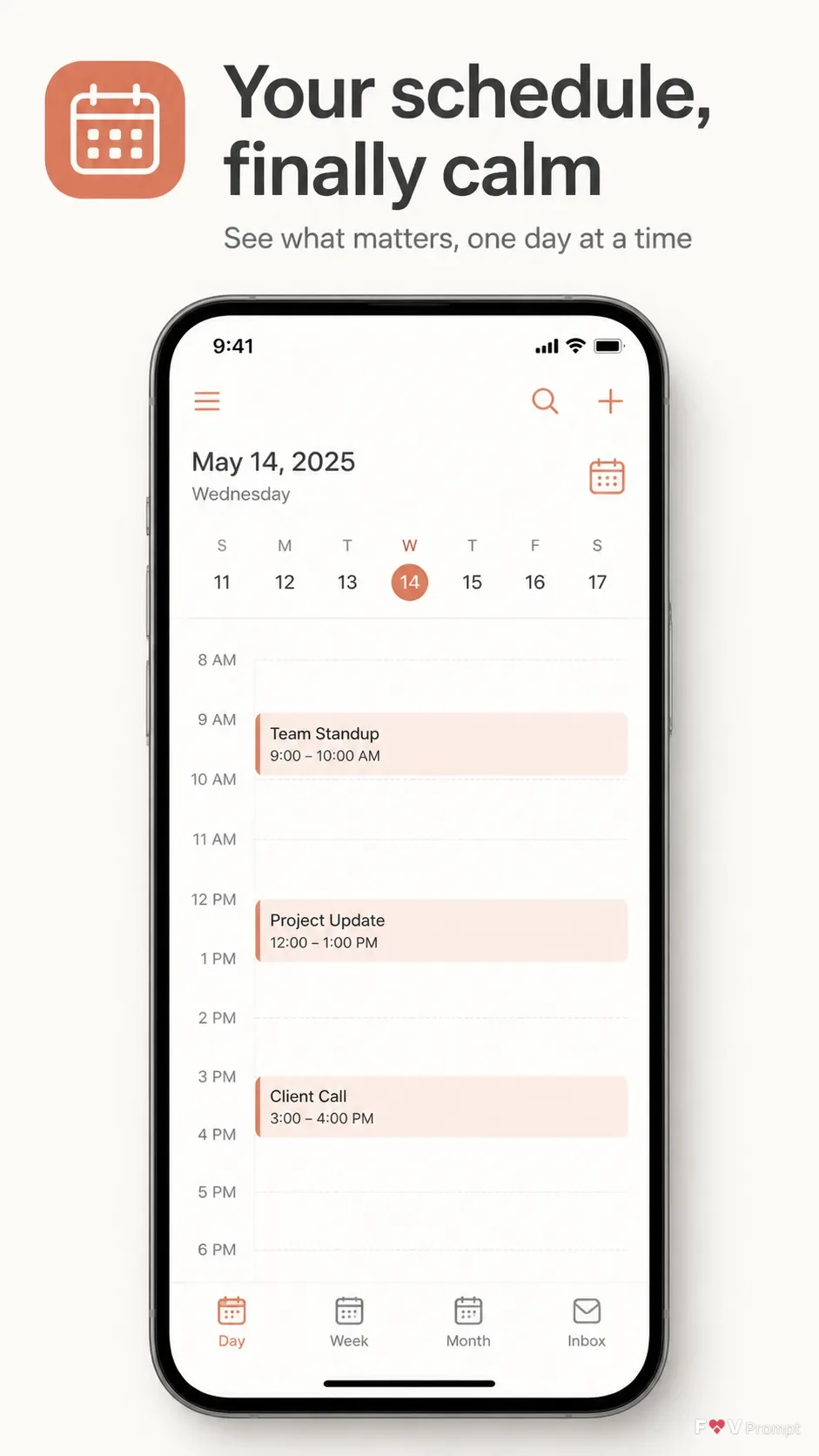 Calm Calendar App Store Screenshot