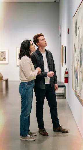 Candid Art Museum Couple Photo