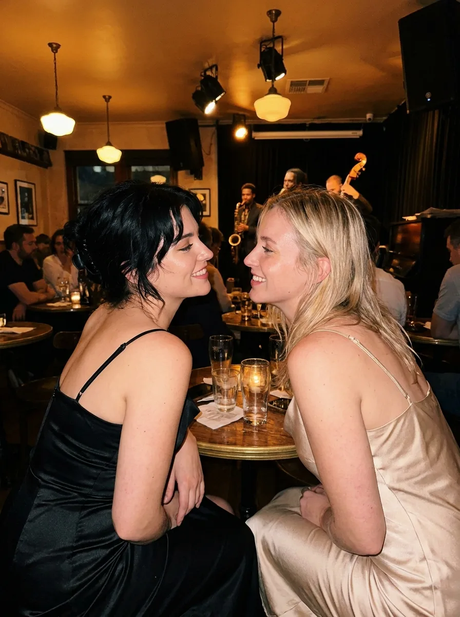 Candid Jazz Bar Couple Portrait