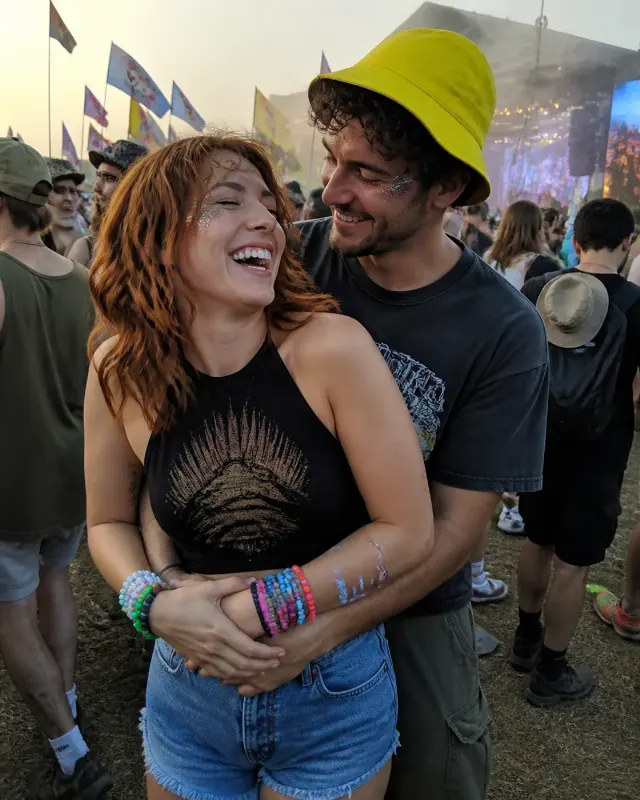 Candid Music Festival Couple Photo