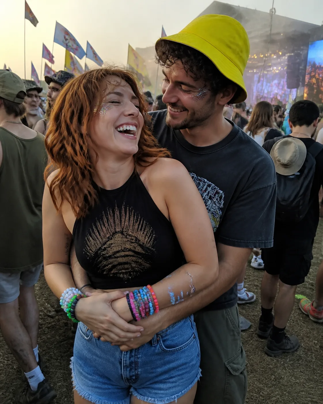 Candid Music Festival Couple Photo