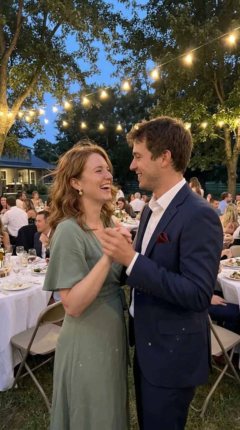 Candid Wedding Reception Couple Photo