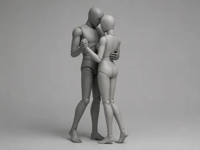 Cheek To Cheek Dance Mannequin Reference