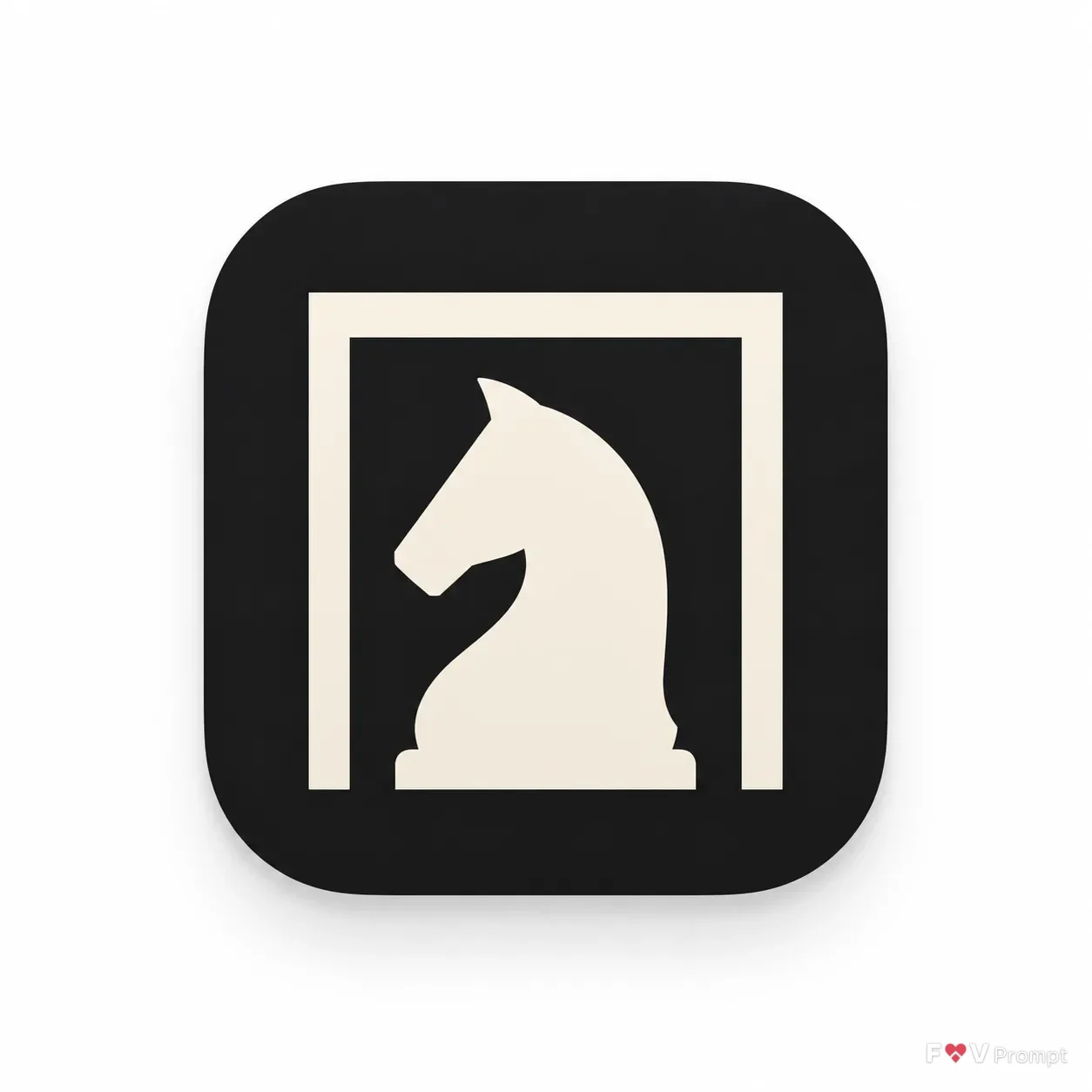 Chess Knight Negative Space App Icon