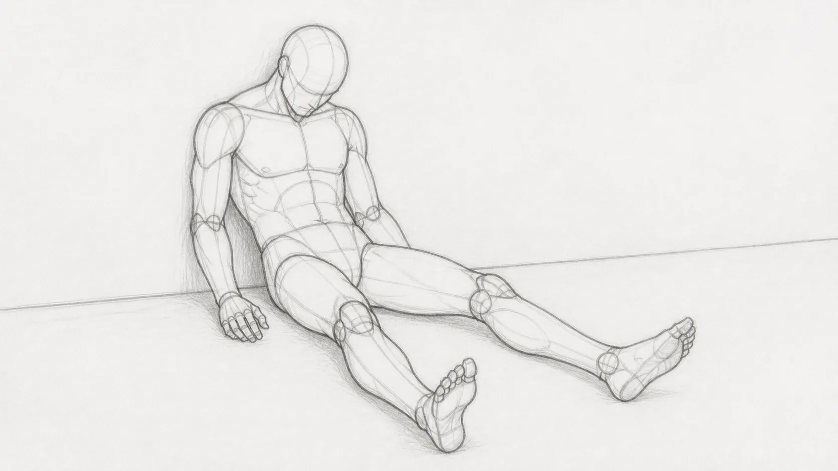 Cinematic Slumped Male Pose Reference