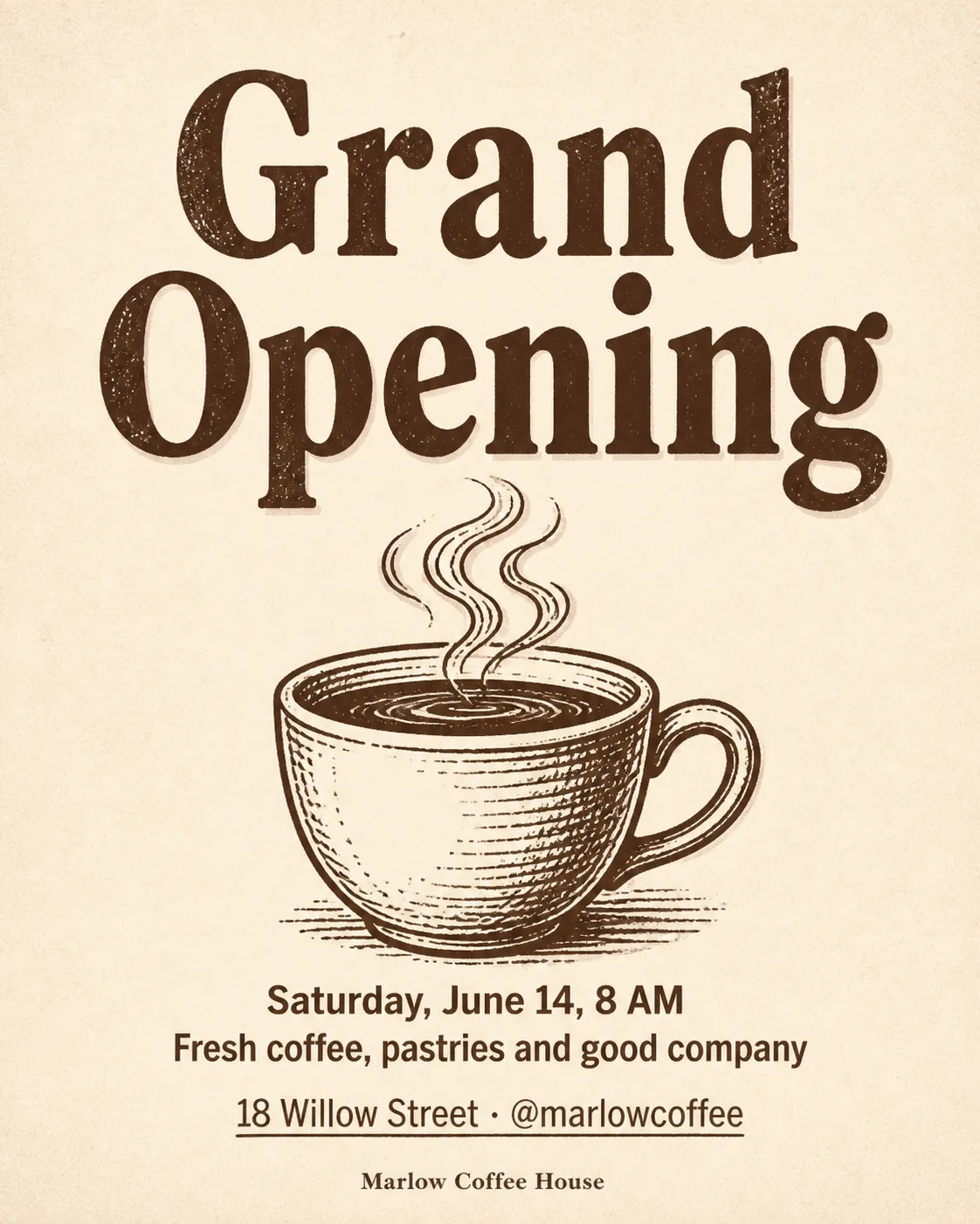 Coffee Shop Risograph Opening Post
