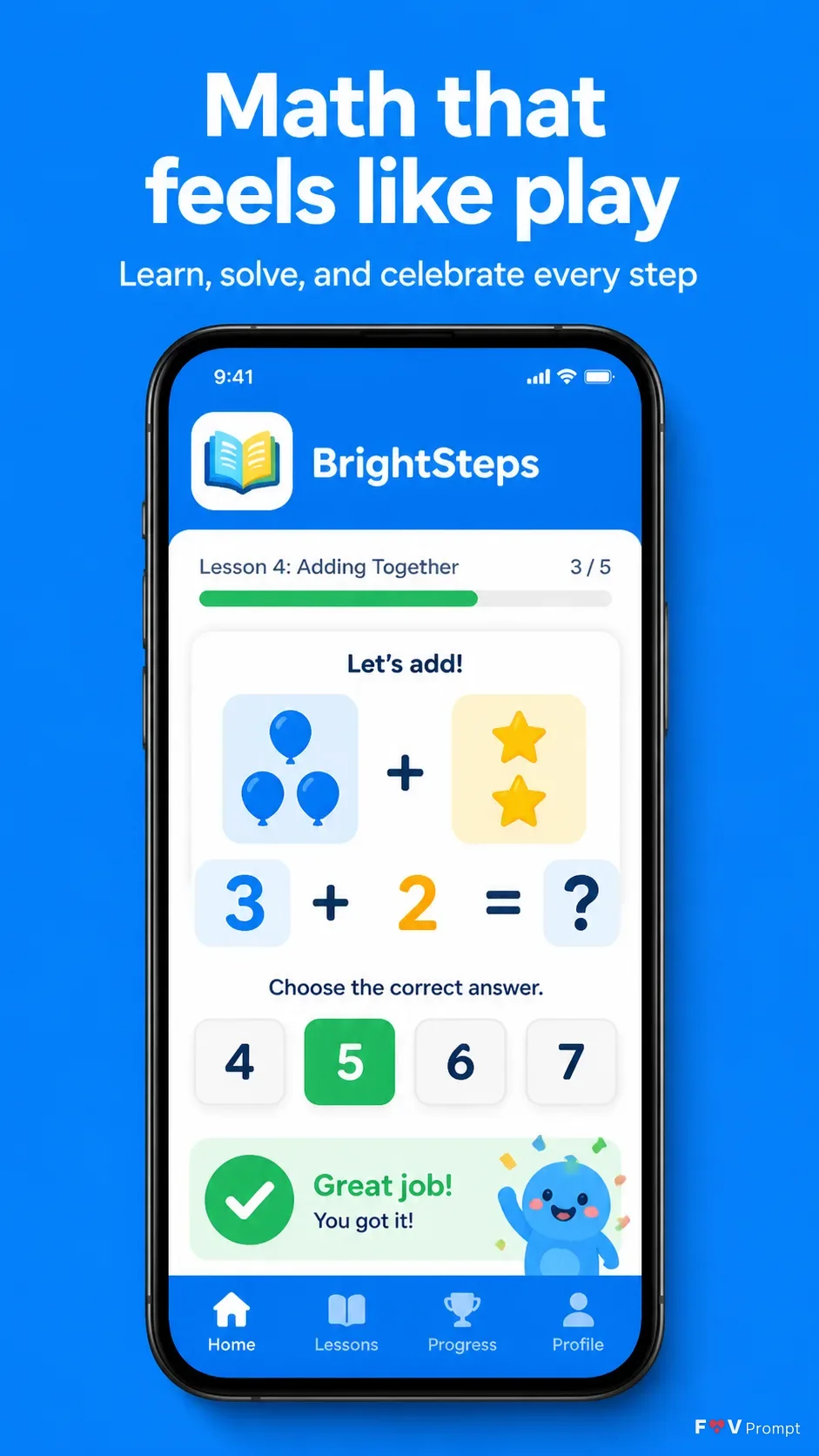 Colorful Kids Math App Store Screenshot