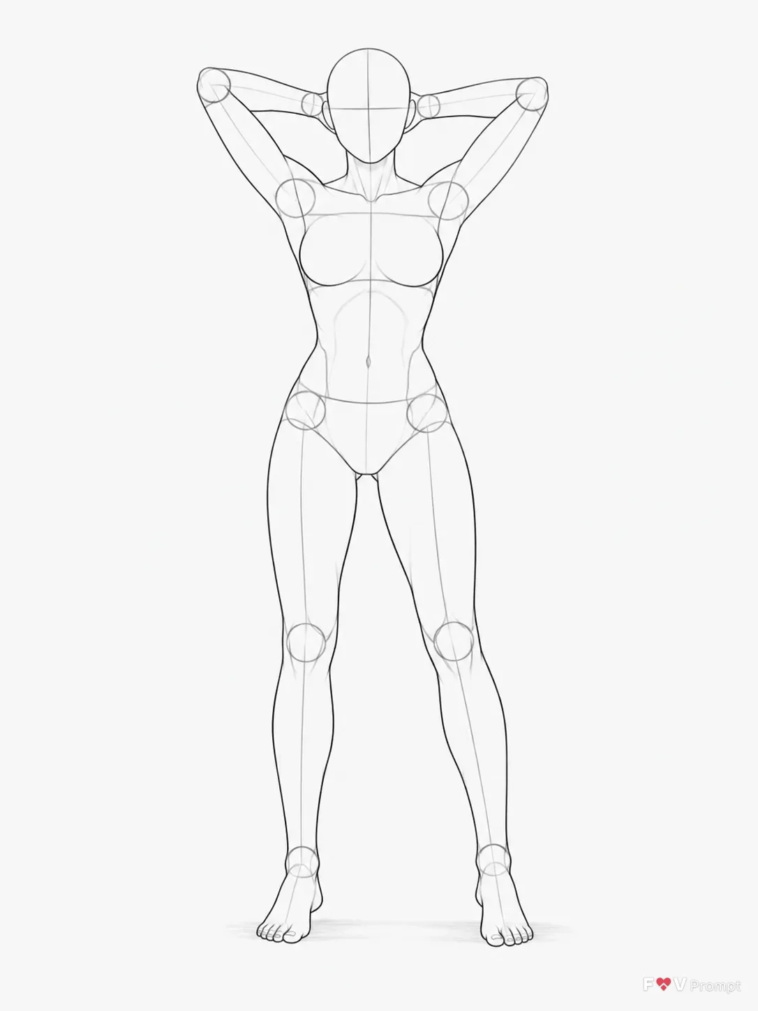 Confident Standing Female Pose Reference