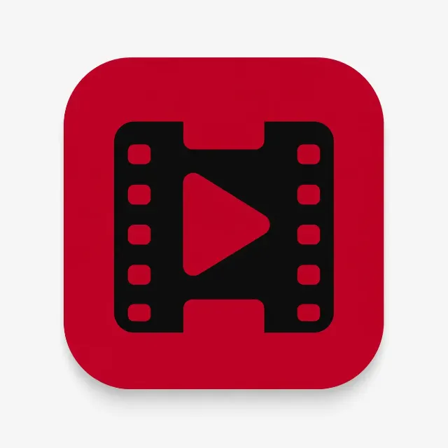 Crimson Film Strip Video App Icon