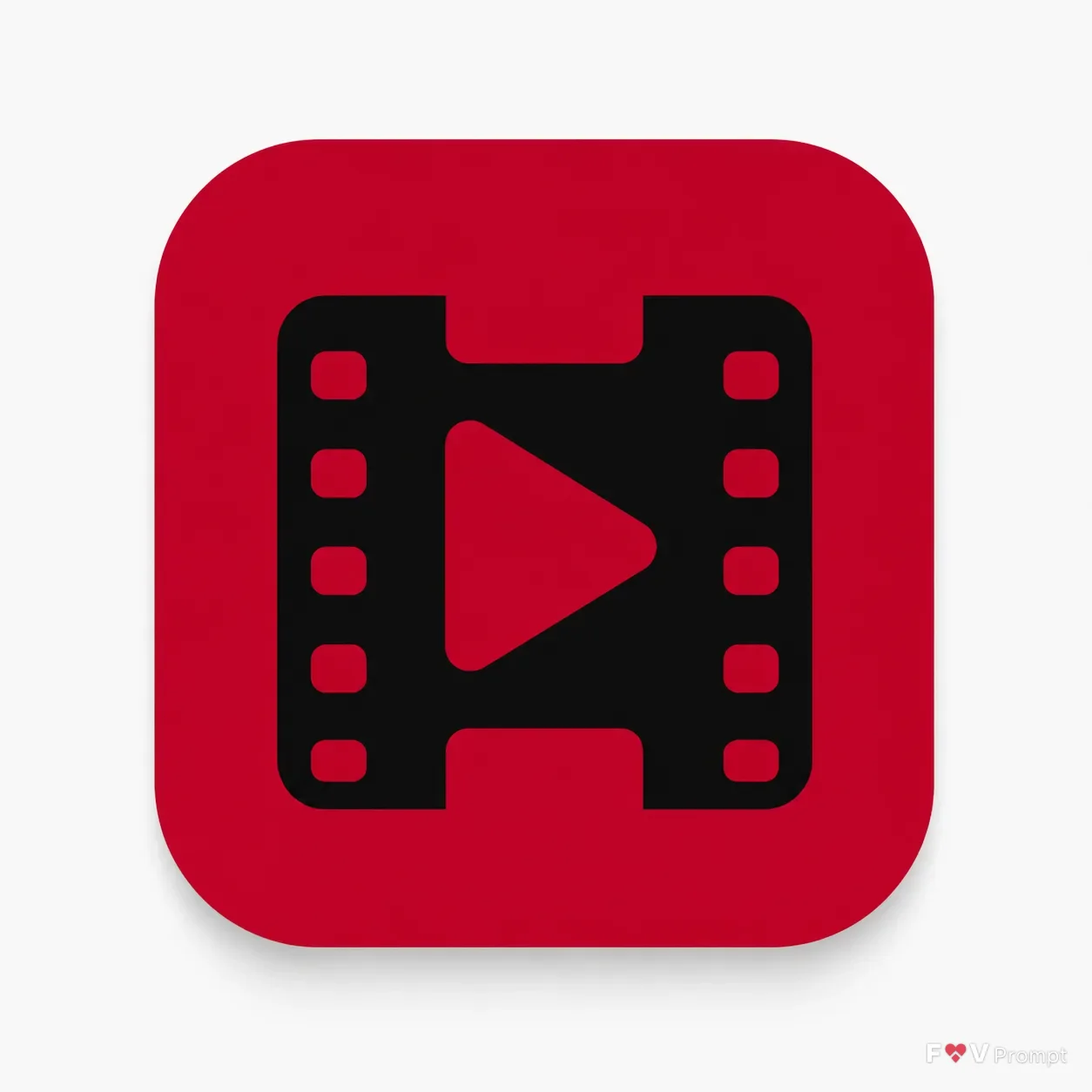 Crimson Film Strip Video App Icon