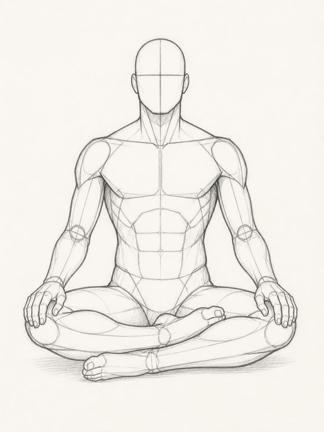 Cross-Legged Meditation Pose Reference