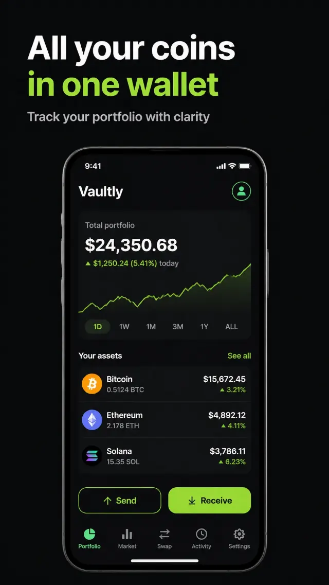 Crypto Wallet App Store Screenshot