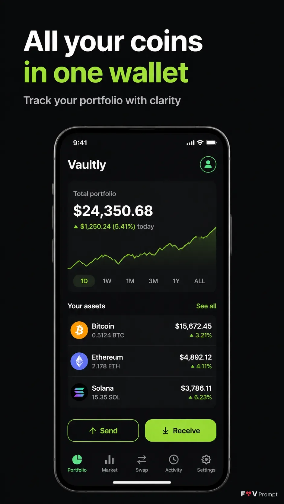 Crypto Wallet App Store Screenshot