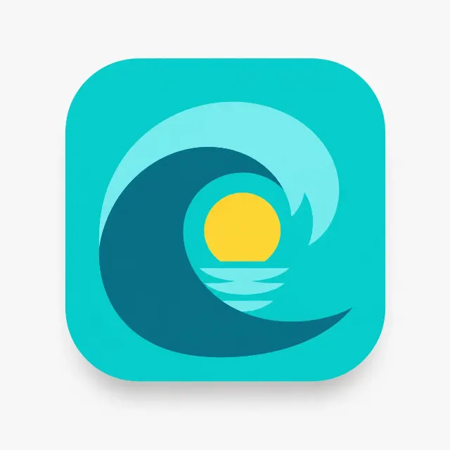 Curling Wave Surf Forecast App Icon