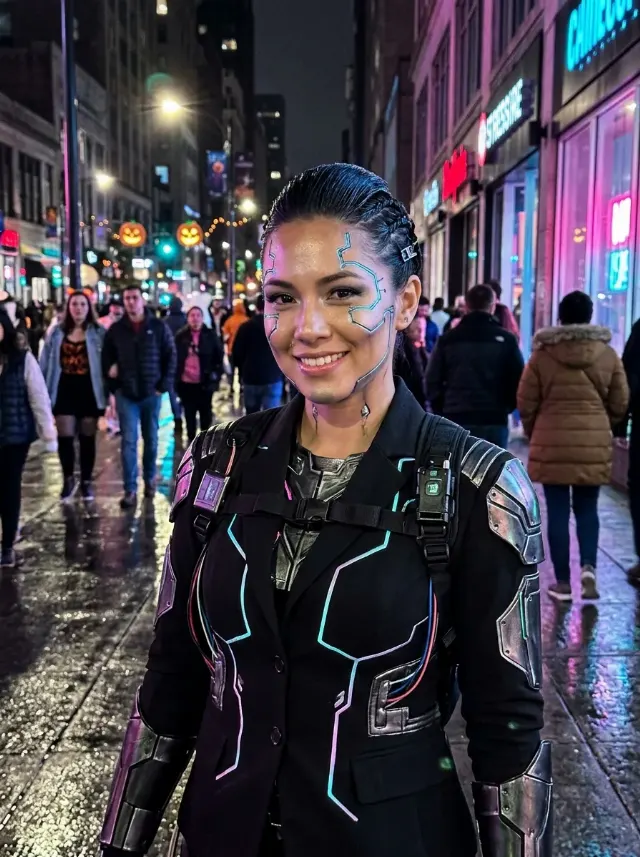 Cyberpunk Android Halloween Costume Photo