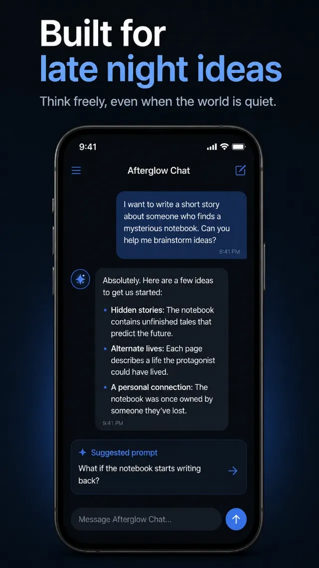 Dark Mode AI Chat App Store Screenshot