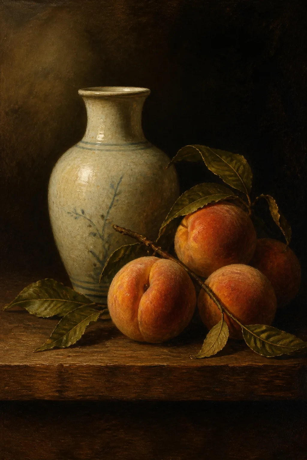 Dutch Old Master Peach Still Life Print