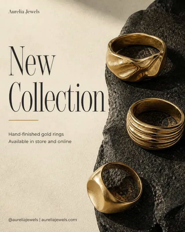 Editorial Gold Rings Instagram Post