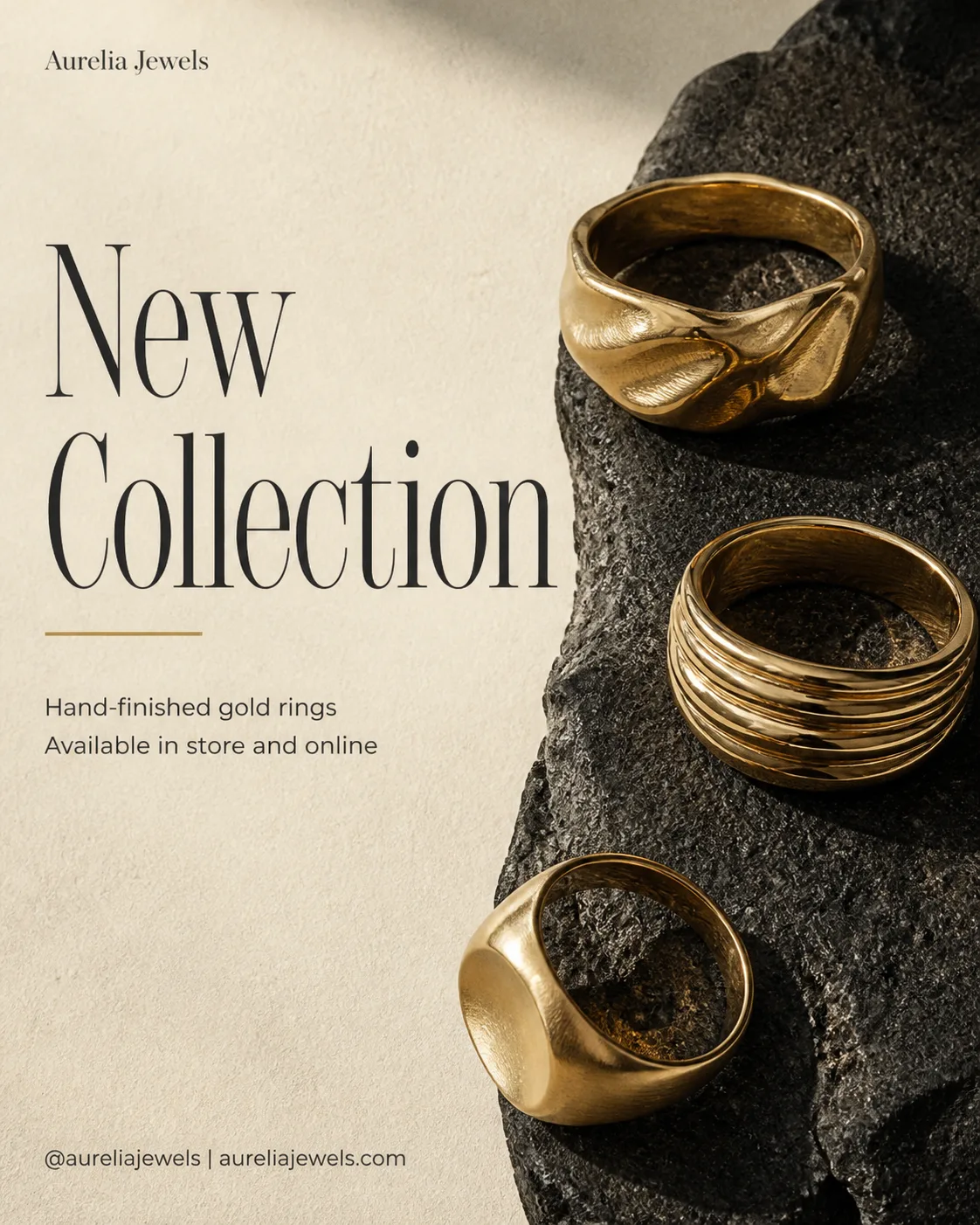 Editorial Gold Rings Instagram Post